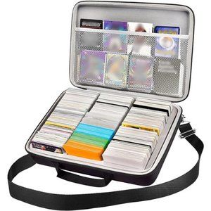 Card Storage Case for Trading Cards, 2000+ Card Deck Box, Card Holder (Grey)